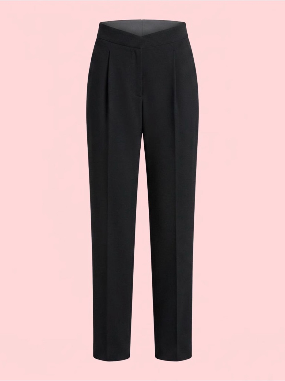 HALARA Navy High-Waist Tailored Straight-Leg Pants Size L